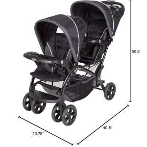 Baby Trend Sit N' Stand Double Stroller, Onyx - 8