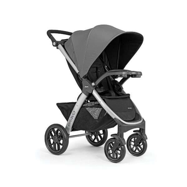 Chicco Bravo 3-in-1 Trio Travel System, Quick-Fold Stroller with KeyFit 30 Infant Car Seat and base - Camden-Black - 12