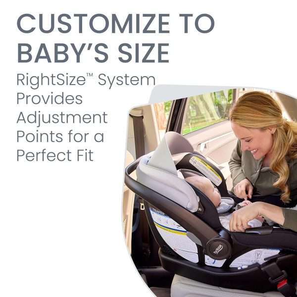 Britax Willow Brook S+ Baby Travel System, Infant Car Seat and Stroller Combo with Alpine Base, ClickTight Technology, SafeWash Insert and Cover, Glacier Onyx - 5