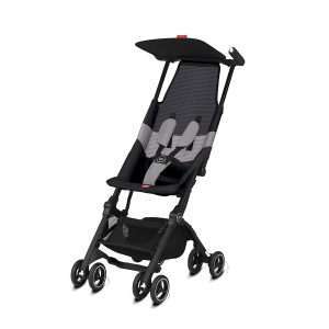 gb Pockit Air All Terrain Ultra Compact Lightweight Travel Stroller with Breathable Fabric in Velvet Black - 1