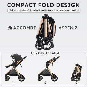 2 in 1 Baby Stroller, Convertible Bassinet Pushchair for Infants and Newborns 0-36 Months - 7