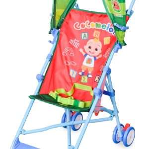 Cocomelon Umbrella Stroller with Canopy, Lightweight and Compact for Travel, 3D Stroller Red - 1