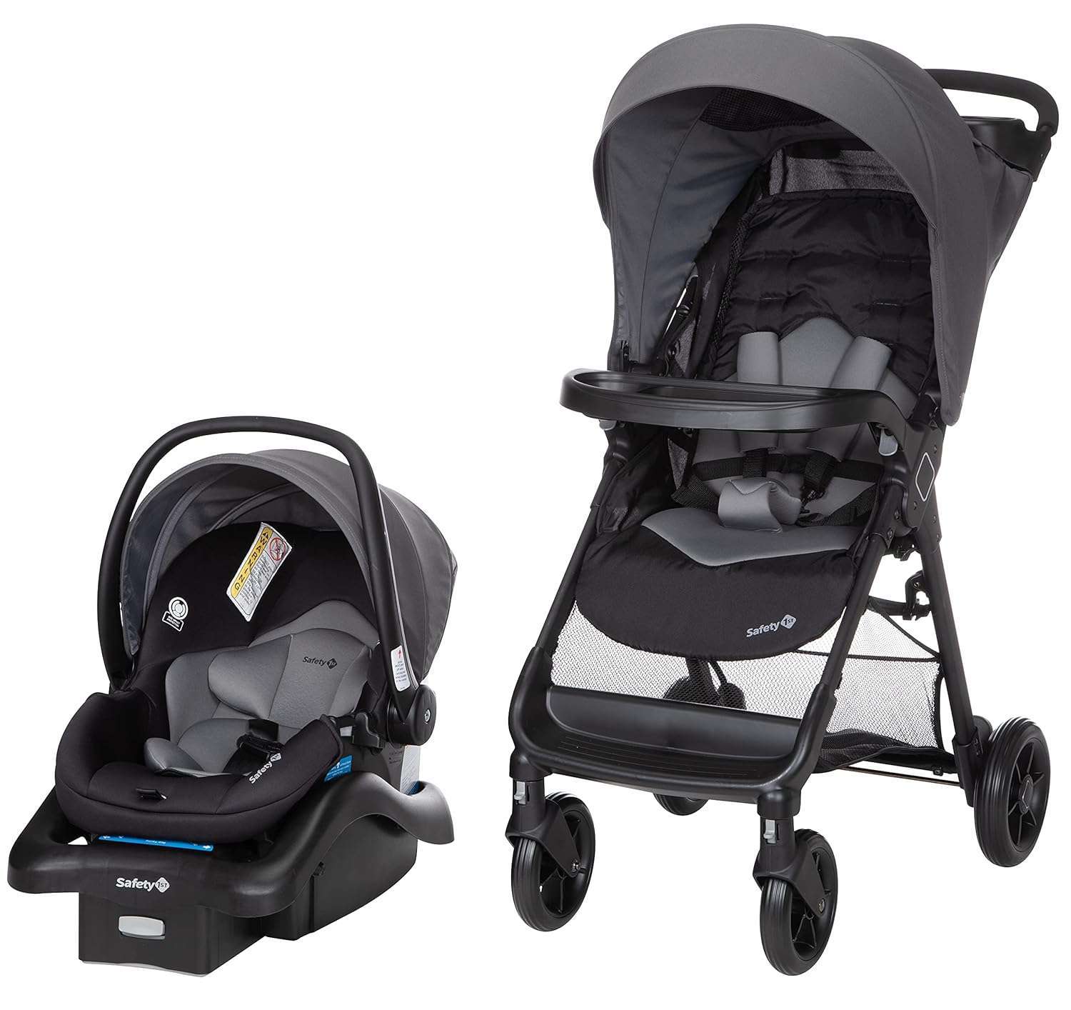 Safety 1st Smooth Ride Travel System with OnBoard 35 LT Infant Car Seat, Monument - 1