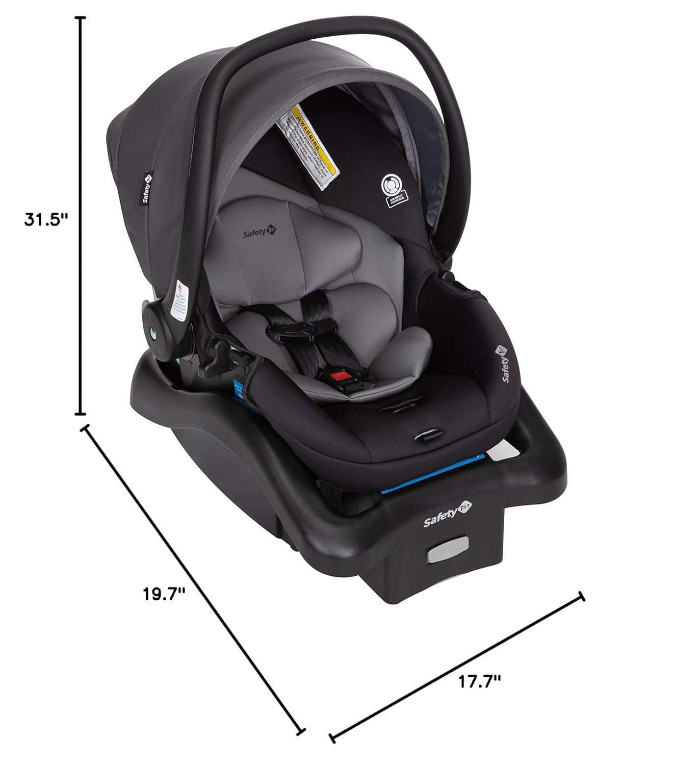 Safety 1st Smooth Ride Travel System with OnBoard 35 LT Infant Car Seat, Monument - 22