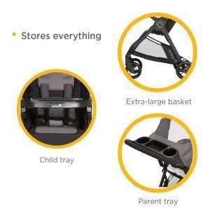 Safety 1st Smooth Ride Travel System with OnBoard 35 LT Infant Car Seat, Monument - 3