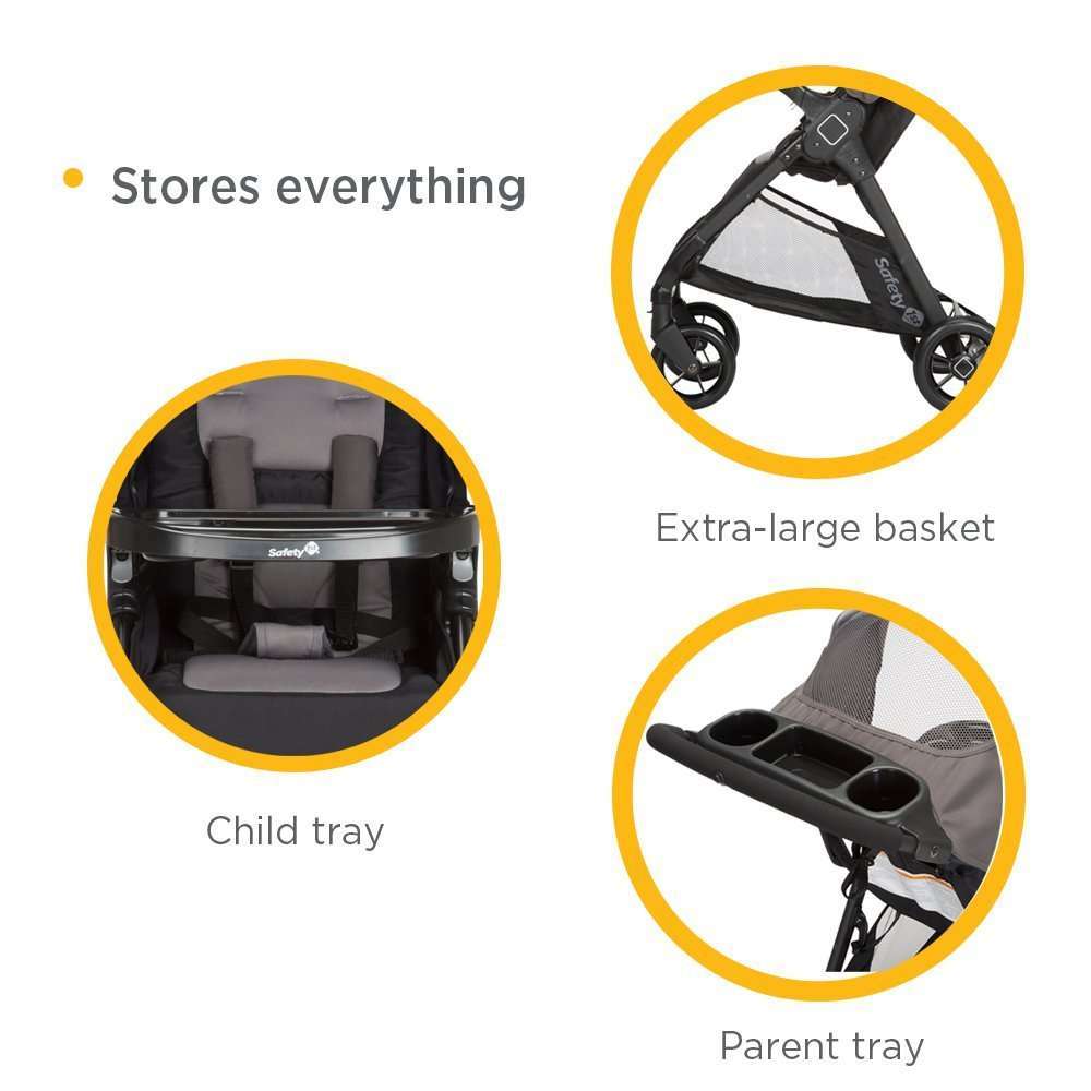 Safety 1st Smooth Ride Travel System with OnBoard 35 LT Infant Car Seat, Monument - 3