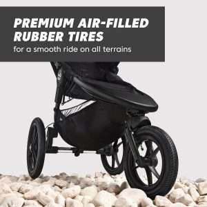 Baby Jogger Summit X3 3-Wheel Jogging Stroller with Hand Brake, One-Hand Compact Fold & All-Wheel Suspension, Midnight Black - 3