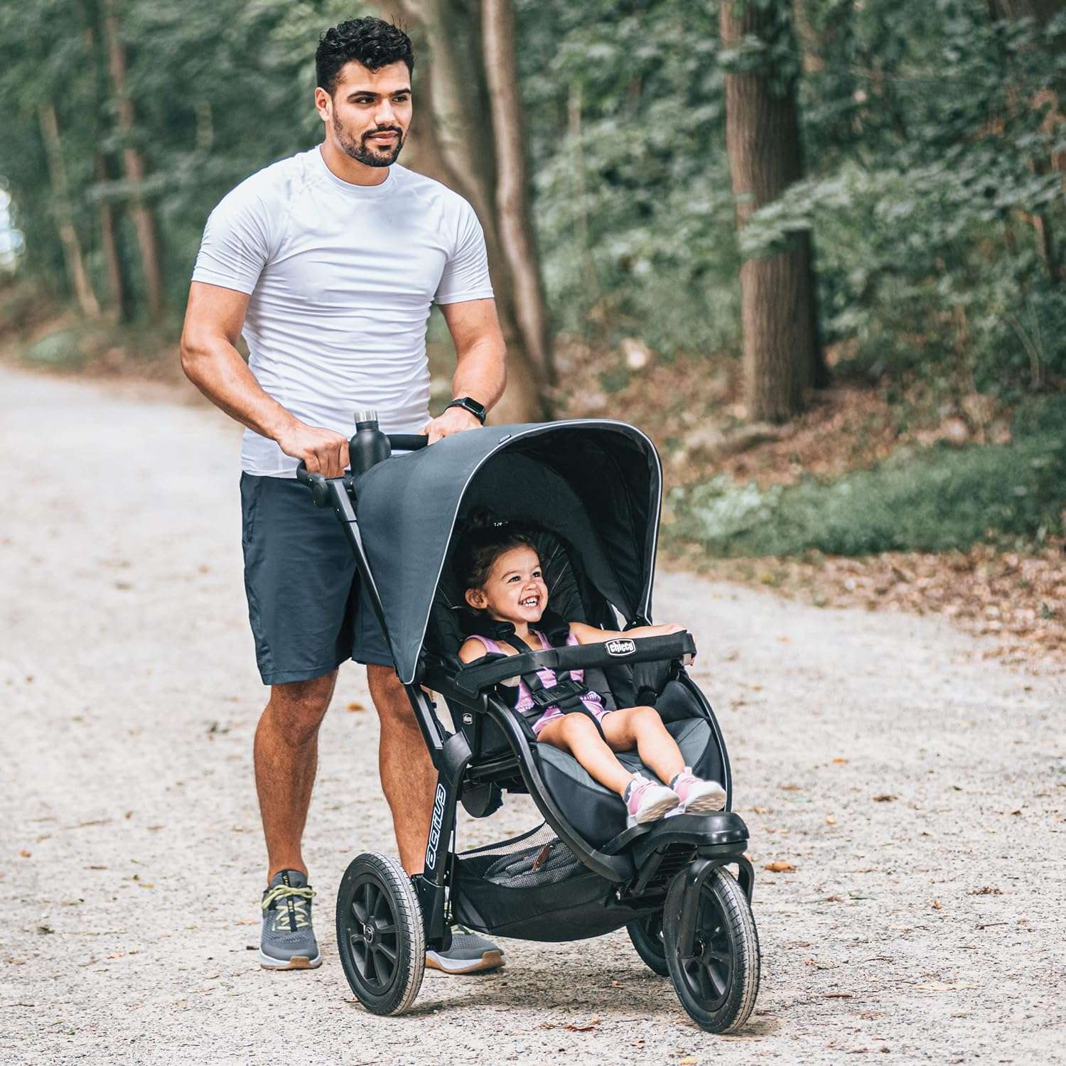 Chicco Activ3 Jogging Stroller - Eclipse - Grey - 2