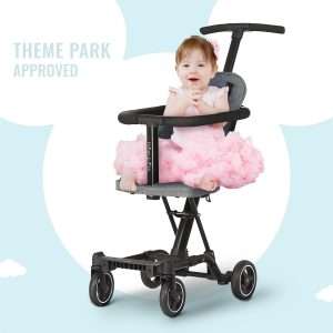 Dream On Me Lightweight And Compact Coast Rider Stroller With One Hand Easy Fold, Adjustable Handles And Soft Ride Wheels, Grey - 2