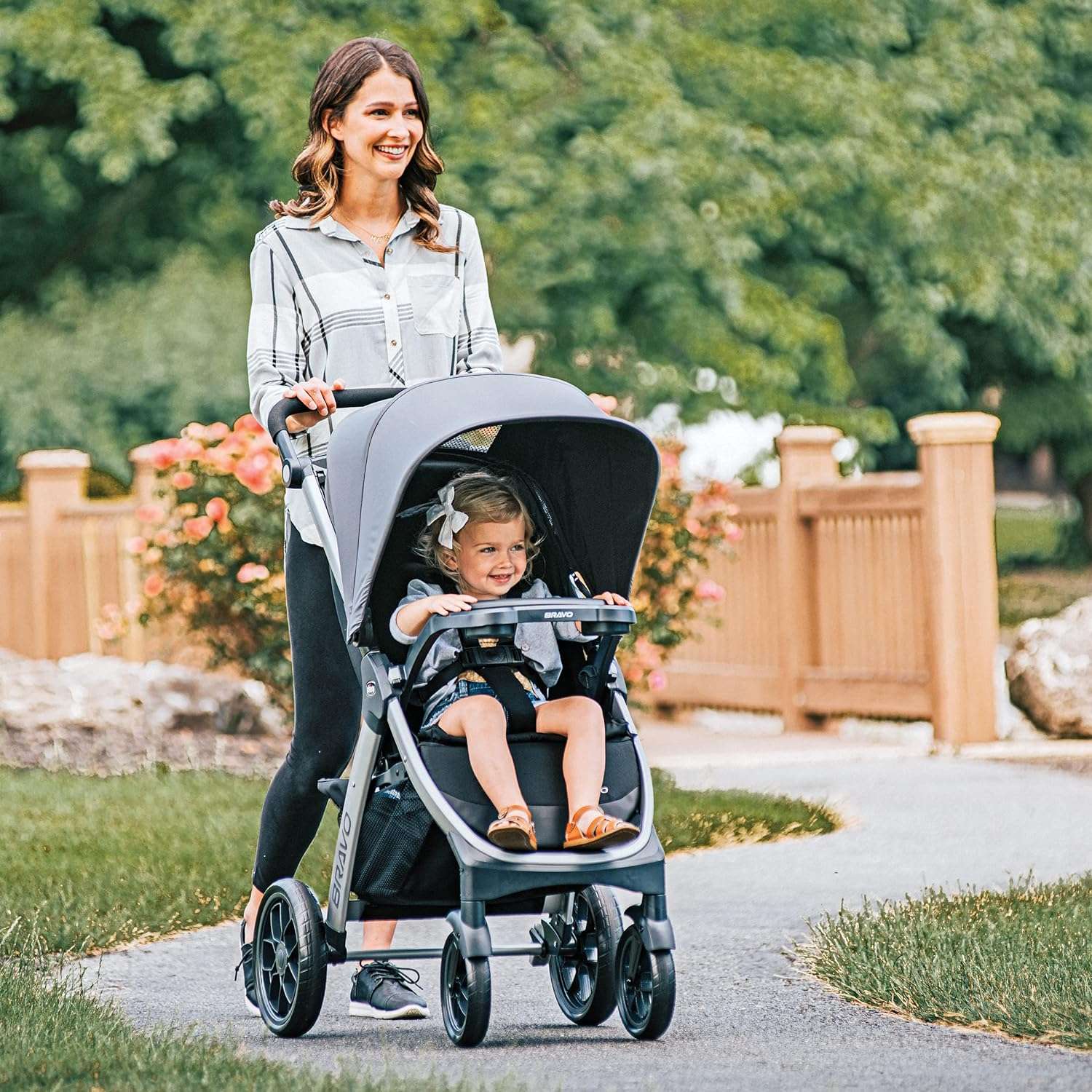 Chicco Bravo Quick-Fold Stroller - Black - Black - 2