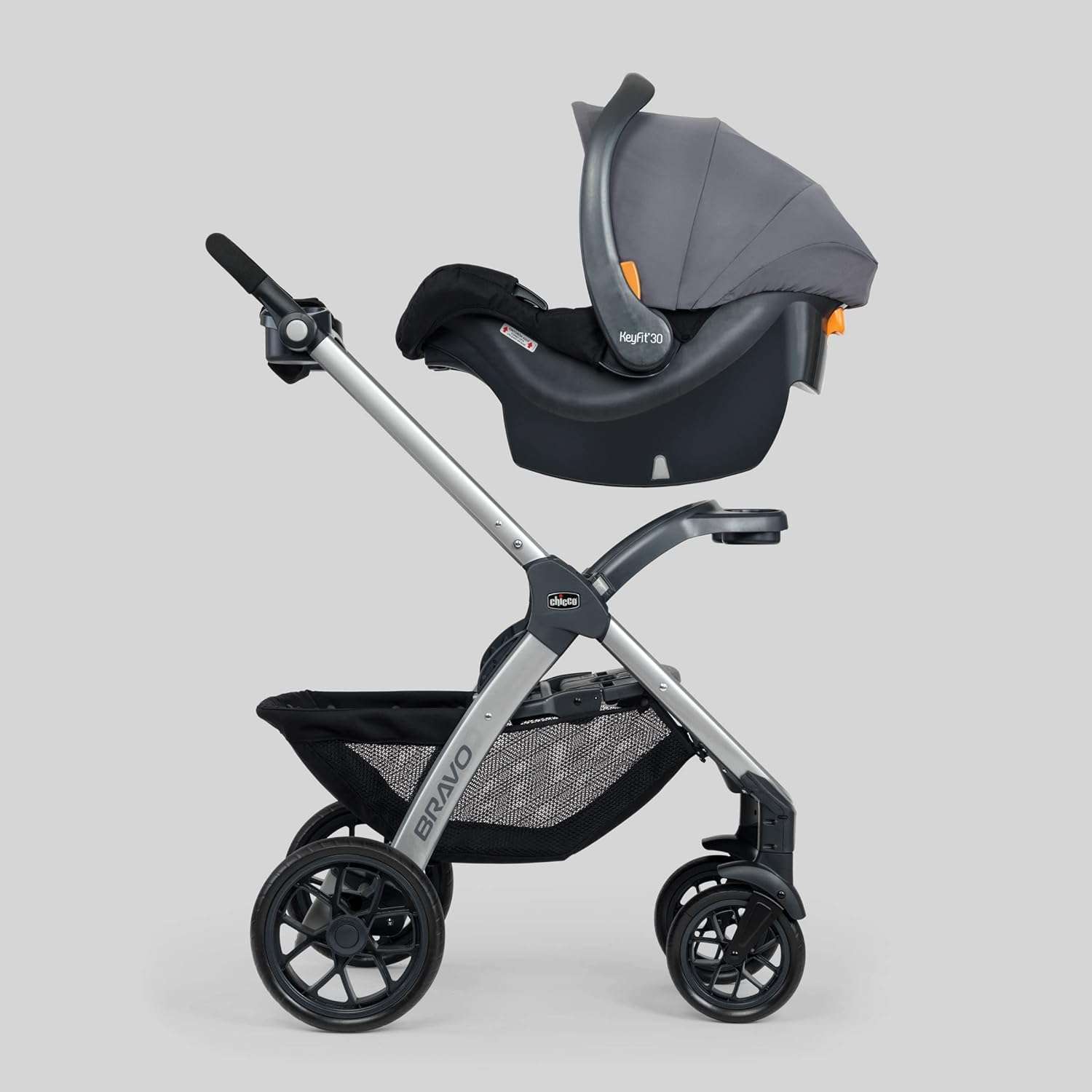 Chicco Bravo Quick-Fold Stroller - Black - Black - 4
