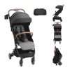 VEVOR Standard Baby Infant Stroller, Toddler Stroller with 95-150 Adjustable Backrest & & 0-90°Adjustable Footrest & One-Click Folding, Newborn Stroller with Cup Holder and Carry Bag, Black - 1