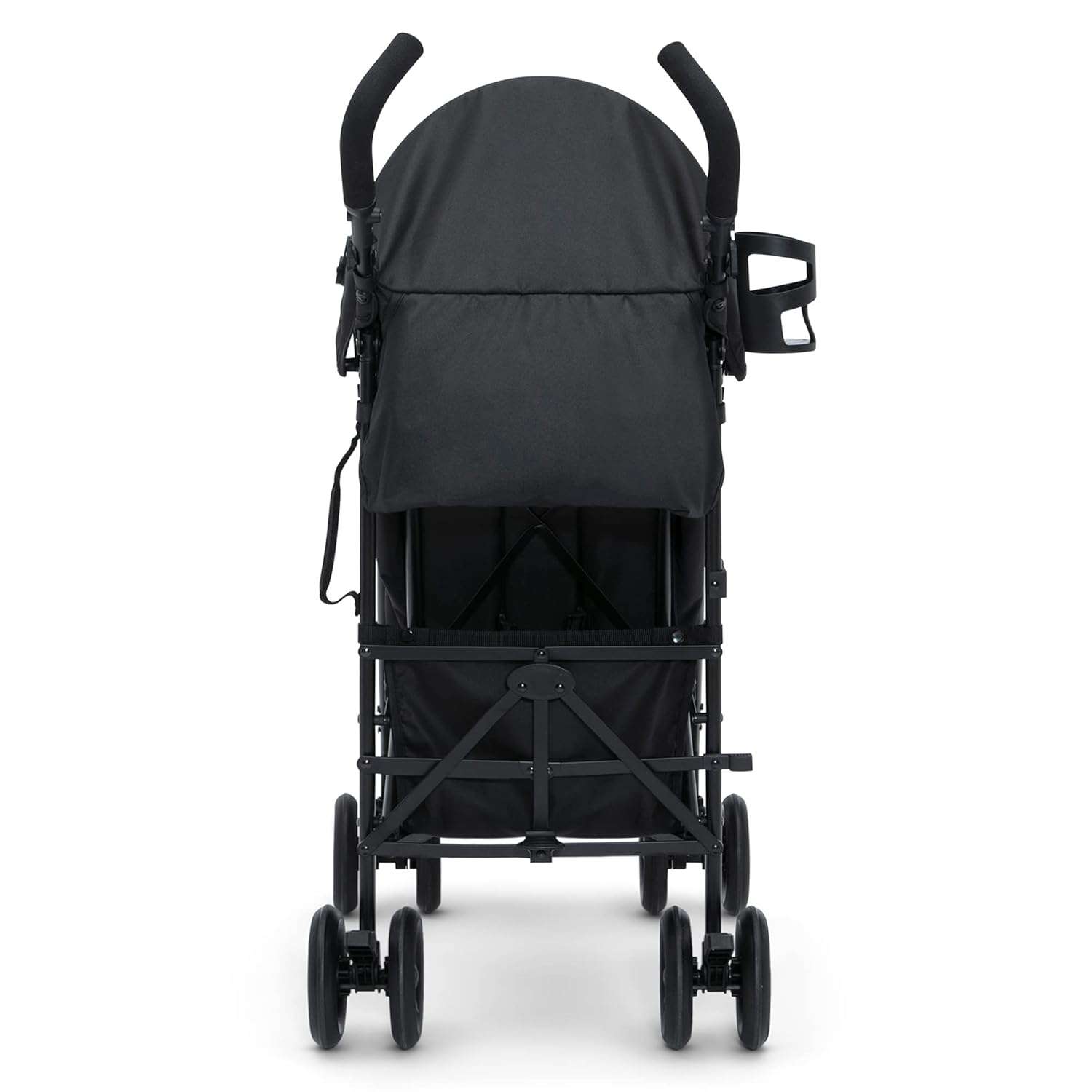 Jeep AdventureGlyde Stroller by Delta Children - Lightweight Travel Stroller with Smoothest Ride & Compact Fold, 3-Position Recline, Extra Large Storage Basket, Black-Grey - 9