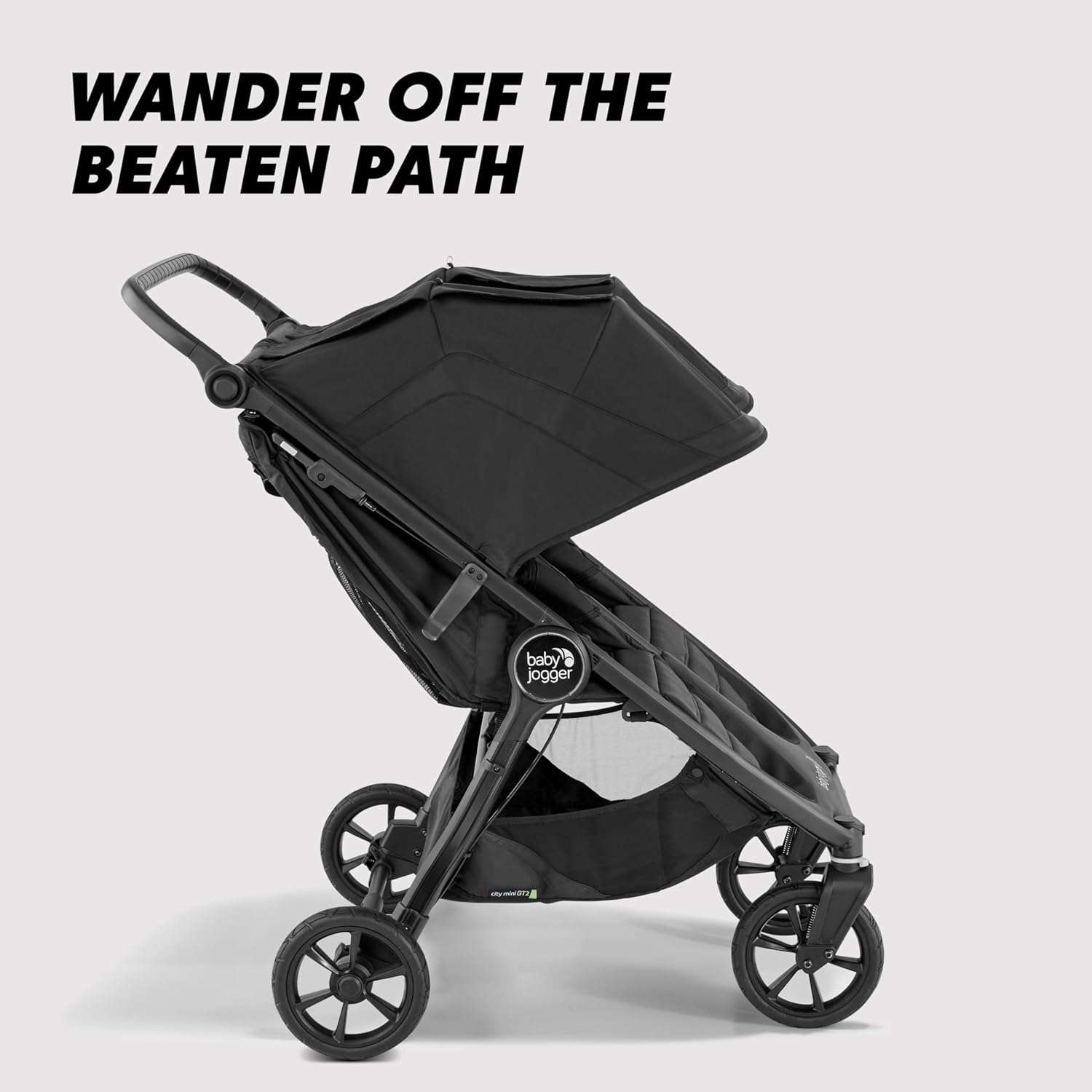 Baby Jogger City Mini GT2 All-Terrain Double Stroller, Jet Black, Perfect for Newborn and Toddler, Compatible with Britax, Cybex, Graco, and Maxi Cosi Infant Car Seats - 2