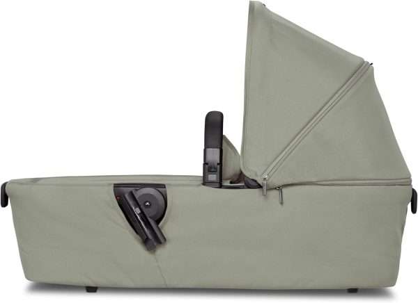 Joolz AER+ Carrycot for Newborn - One-Hand Foldable Cot - Breathable Mattress - Lightweight Stroller Bassinet for Baby - Extended Sunhood - Water-Repellent - Sage Green - 1