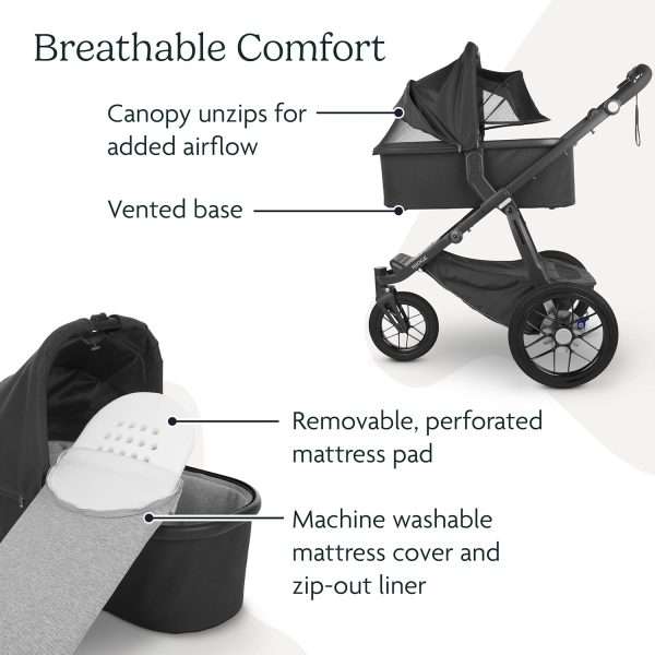 UPPAbaby Bassinet-Compatible with Vista, Cruz, Ridge, Minu Strollers-Overnight Sleep Solution-Mattress, Sheet, and Bug Shield Included-Anthony - 5