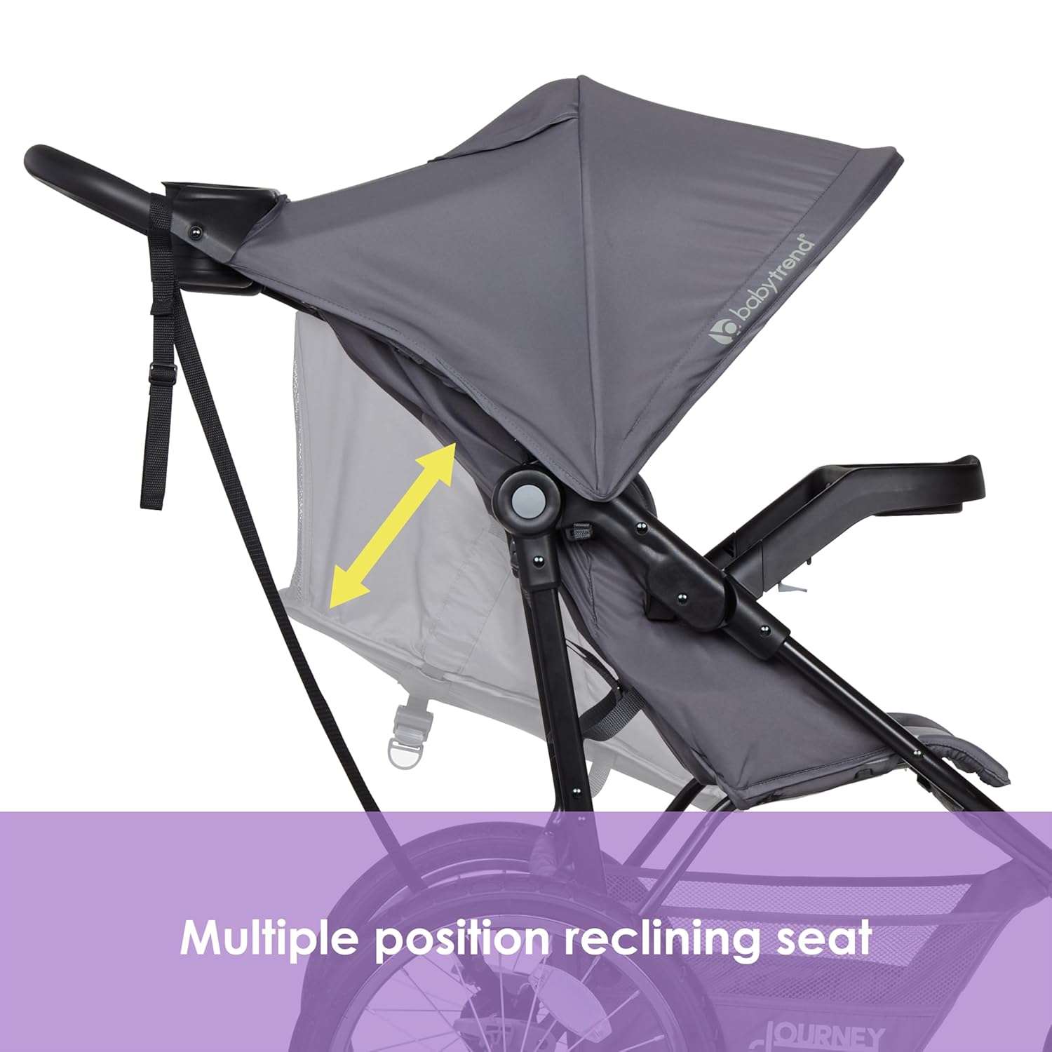 Baby Trend Journey Jogging Stroller, Stellar Grey - 4