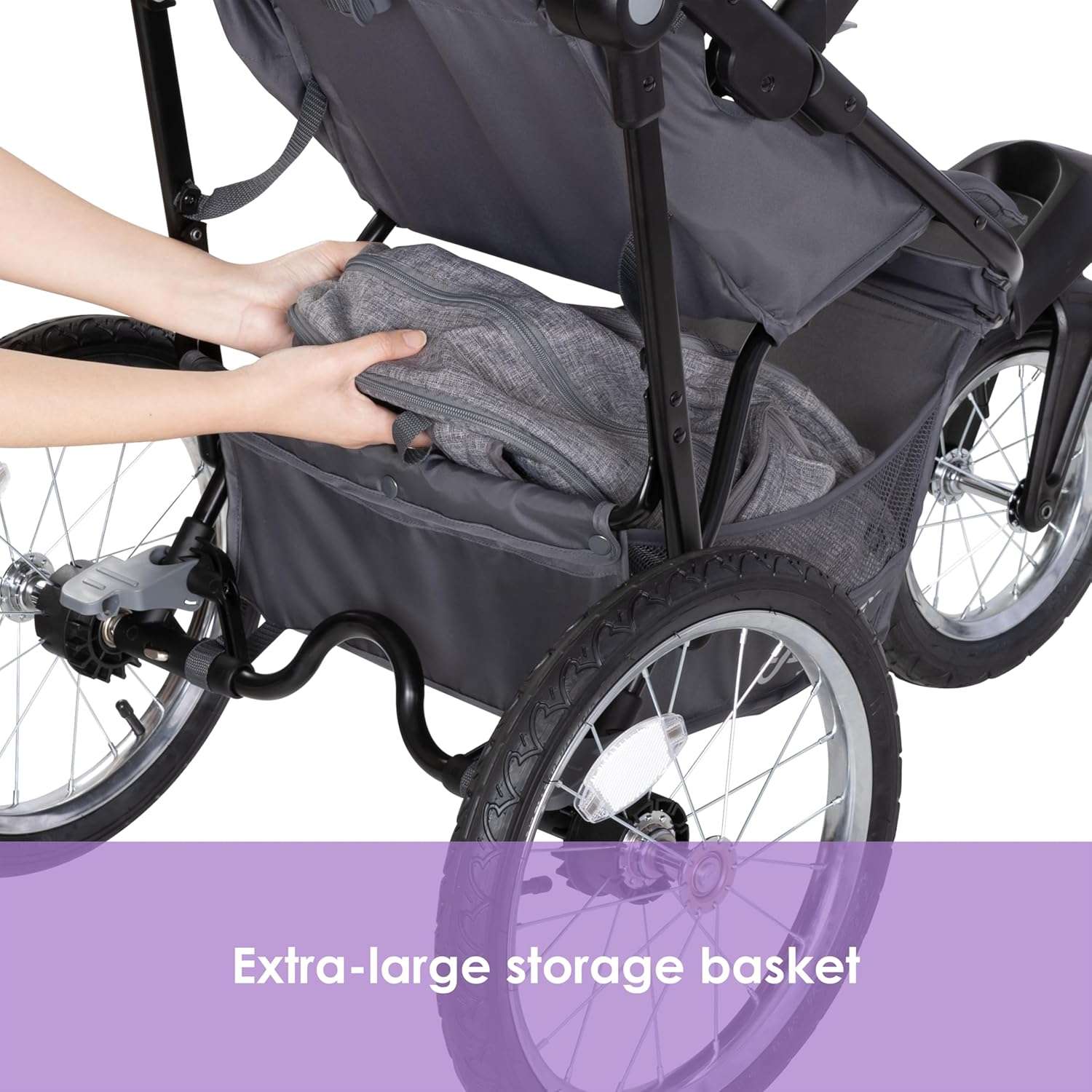 Baby Trend Journey Jogging Stroller, Stellar Grey - 8