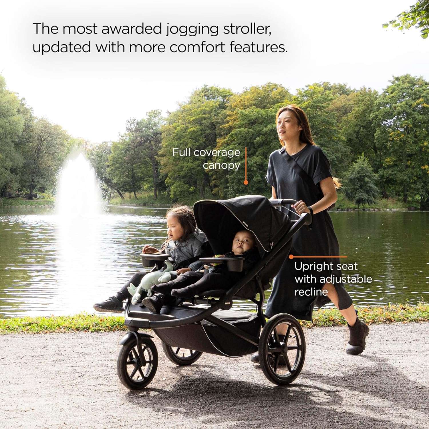 Thule Urban Glide 3 Single Child All-Terrain Stroller, Full-Suspension System, Air-Filled Tires, Upright seat with Adjustable Recline and Built-in legrest - 6