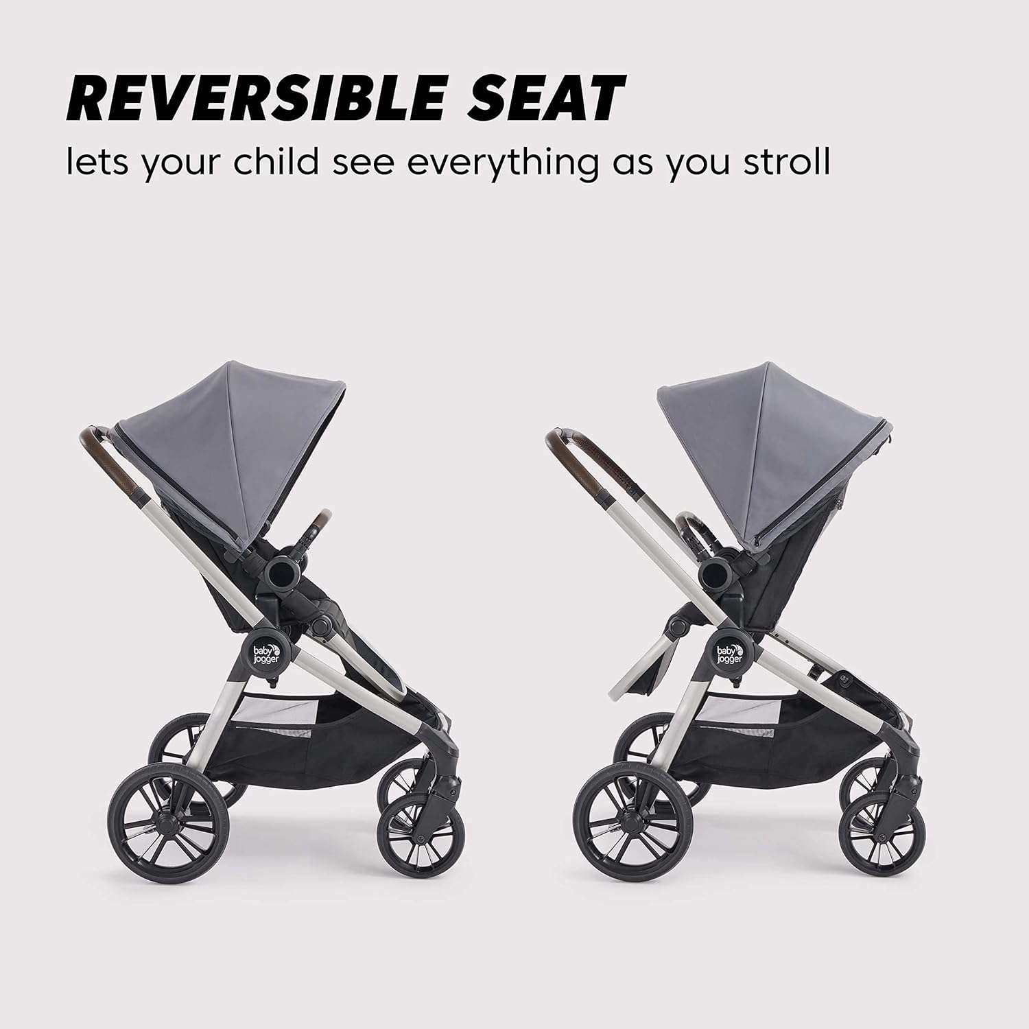Baby Jogger® City Sights® Stroller - Convertible Stroller with Compact Fold, Dark Slate - 3
