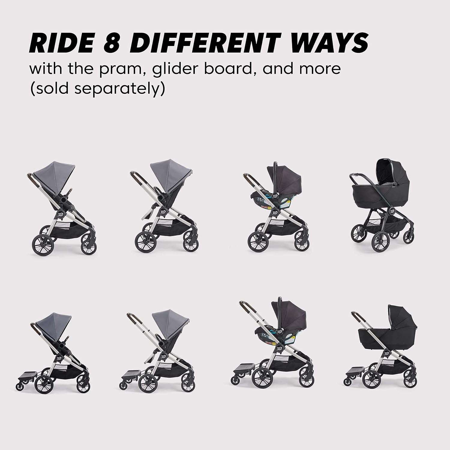 Baby Jogger® City Sights® Stroller - Convertible Stroller with Compact Fold, Dark Slate - 4