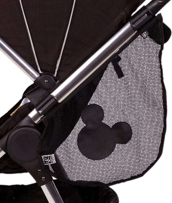 Disney Baby by J.L. Childress Side Sling Cargo Net, Stroller Organizer & Storage, Mickey Black - 1