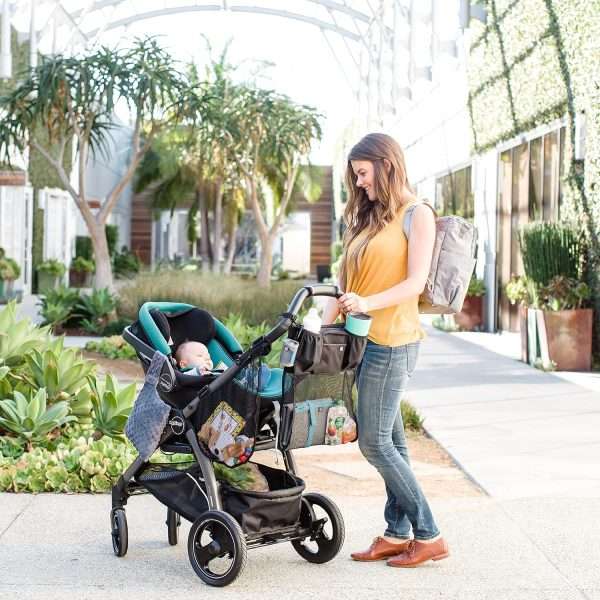 J.L. Childress Side Sling, Universal Fit Stroller Mesh Cargo Net and Organizer, Extra Stroller Storage Space, Non-Slip and Adjustable Straps, Black - 4