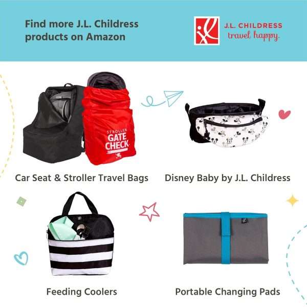 J.L. Childress Side Sling, Universal Fit Stroller Mesh Cargo Net and Organizer, Extra Stroller Storage Space, Non-Slip and Adjustable Straps, Black - 6