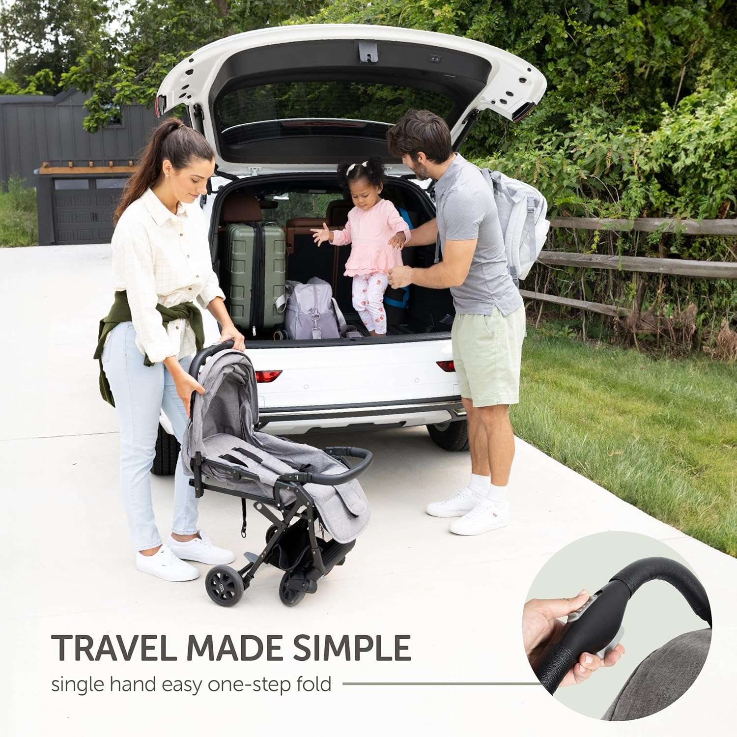 Lightweight Travel Stroller for Baby & Toddlers - Easy Fold & Compact Stroller with Canopy, Storage Basket, Multi-Position Recline & Convenient One-Hand Fold - 3