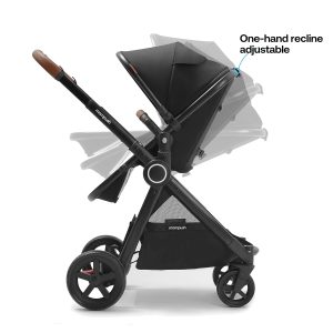 Mompush Ultimate 2 Baby Stroller for Infant and Toddler with Newborn Mode and Reversible Seat, All-Terrain Stroller with All-Wheel Suspension, Includes Car Seat Adapter and Large Storage Basket - 4