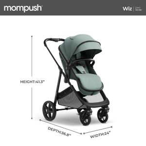 Mompush Wiz 2 in 1 Baby Stroller with Bassinet Mode, Convertible Infant Stroller for Newborn and Toddler with Reversible Seat and Large UPF 50+ Canopy - 8