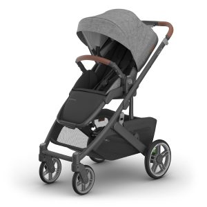 UPPAbaby Cruz V3 Stroller - from Birth + Car Seat Compatible - Full-Size, Reversible Seat - Infant Insert, Bug and Rain Shields Included - Greyson - 1