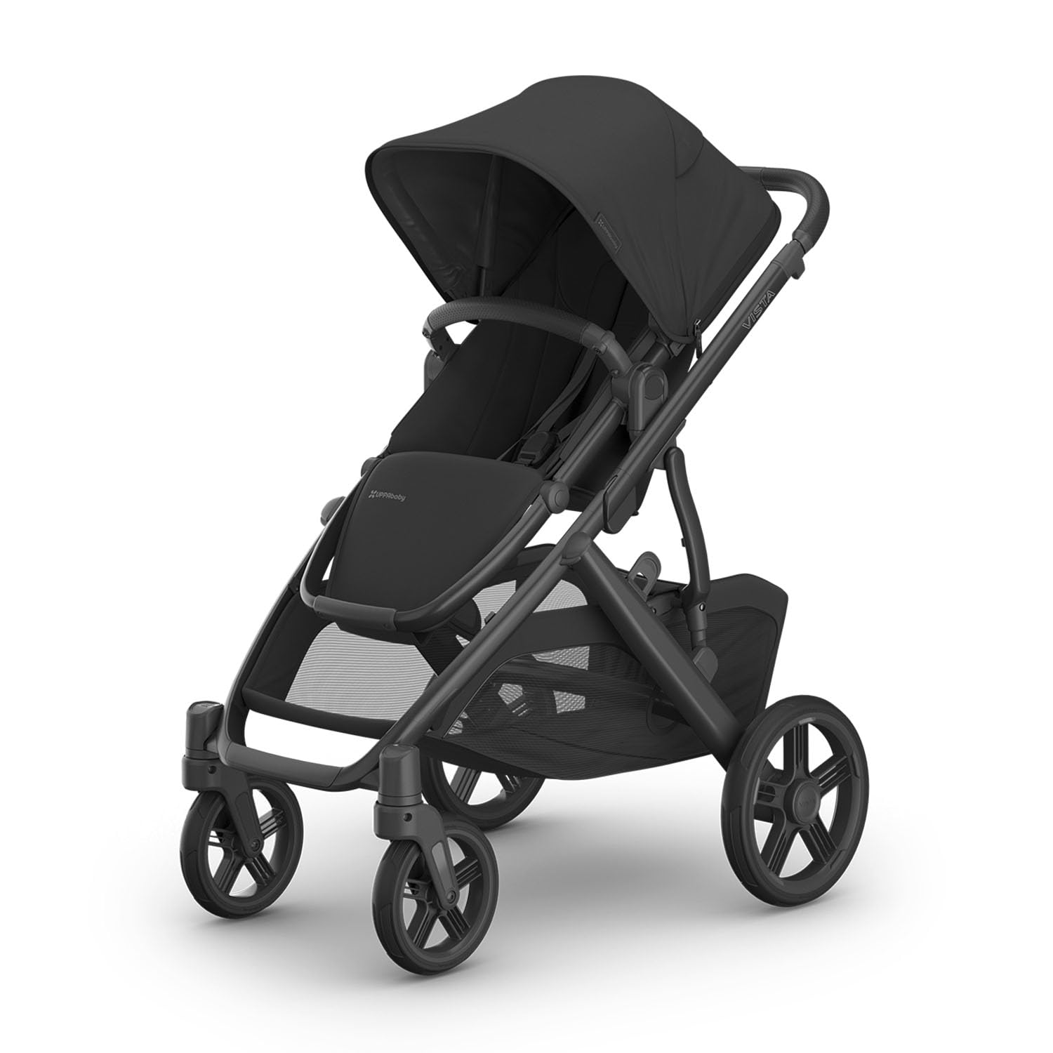 UPPAbaby Vista V3 Stroller - Full-Size Single-to-Double Stroller System - Toddler Seat, Bug Shield, Rain Shield, and Storage Bag Included - Jake - 1