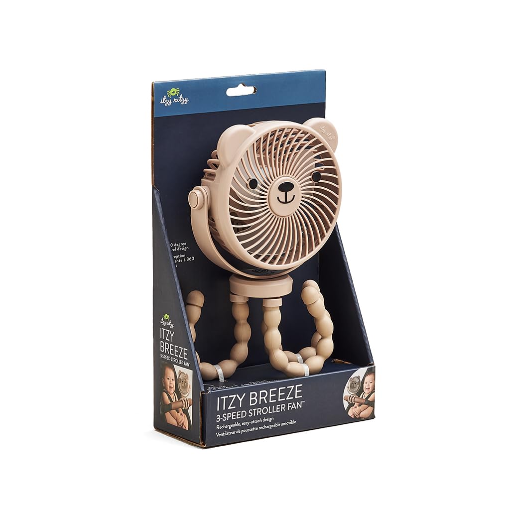 Itzy Ritzy 3-Speed Stroller Fan; Features A Tilting Head, 360 Degree Swivel and Flexible Wraparound Legs - 9