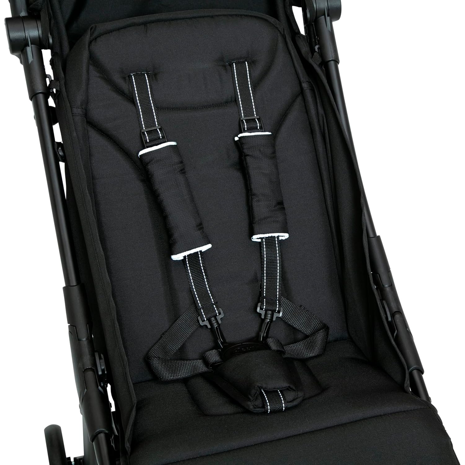 Jeep Altitude Compact Travel Stroller by Delta Children Greenguard Gold, Easy One Hand Fold, Lightweight, Extendable Canopy with Peek-a-Boo Window, Reclining Seat, 4 Wheel Suspension, Black - 14