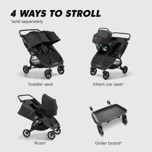 Baby Jogger City Mini GT2 All-Terrain Double Stroller, Slate , 41.1 x 30.5 x 43.1 Inch (Pack of 1) - 5