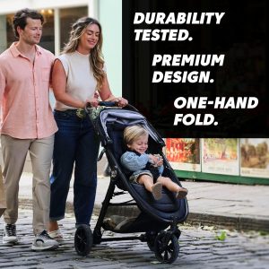 Baby Jogger City Mini GT3 All Terrain Stroller with Forever Air Rubber Tires and All Wheel Suspension with Magnetic Buckle and No-Rethread Harness, Height-Adjustable Handlebar, and Foot Brake - 2