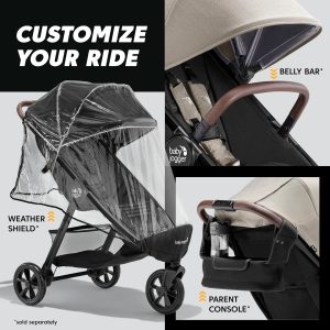 Baby Jogger City Mini GT3 All Terrain Stroller with Forever Air Rubber Tires and All Wheel Suspension with Magnetic Buckle and No-Rethread Harness, Height-Adjustable Handlebar, and Foot Brake - 7