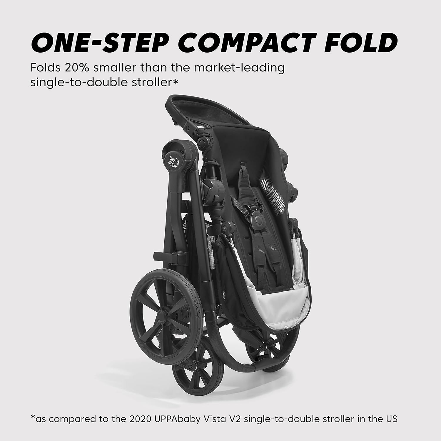 Baby Jogger City Select 2 Single-to-Double Modular Stroller Eco Collection Harbor & Tencel Grey - 4
