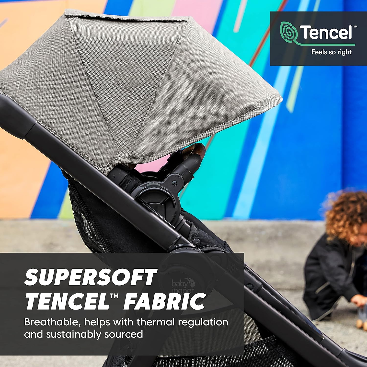 Baby Jogger City Select 2 Single-to-Double Modular Stroller Eco Collection Harbor & Tencel Grey - 5