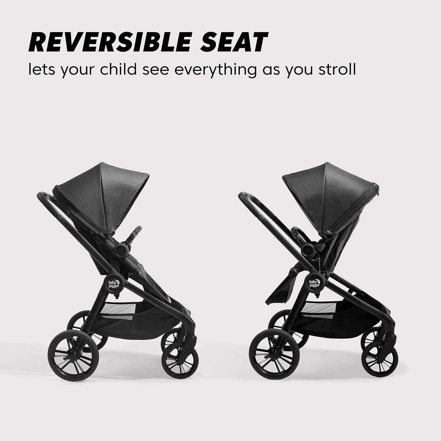 Baby Jogger City Sights Stroller - Convertible Stroller with Compact Fold Rich Black - 3
