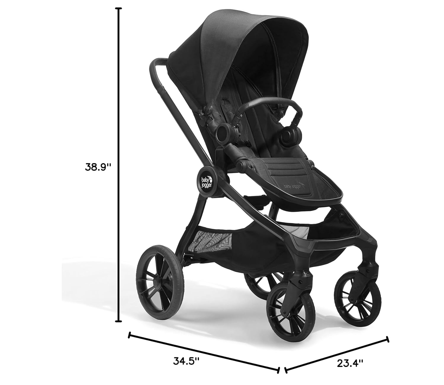 Baby Jogger City Sights Stroller - Convertible Stroller with Compact Fold Rich Black - 7
