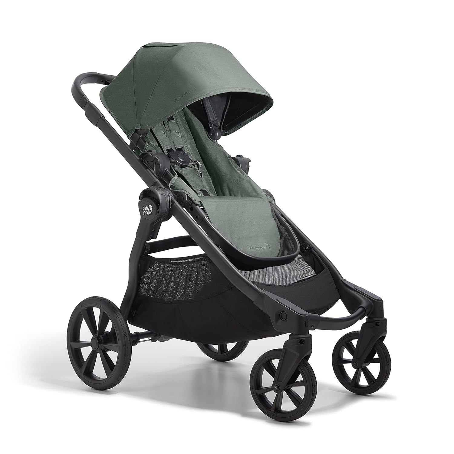 Baby Jogger® City Select® 2 Single-to-Double Modular Stroller, Flint Sage - 1