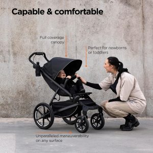 Thule Urban Glide 4-Wheel Single Child All-Terrain Stroller, Full-Suspension System, Air-Filled Tires, Upright seat with Adjustable Recline and Built-in Leg Rest, Baby Stroller - 2