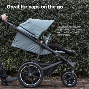 Thule Urban Glide 4-Wheel Single Child All-Terrain Stroller, Full-Suspension System, Air-Filled Tires, Upright seat with Adjustable Recline and Built-in Leg Rest, Baby Stroller - 7