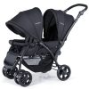 BABY JOY Double Stroller, Foldable Lightweight Twin Stroller with Tandem Seating, Adjustable Backrest-Canopy-Footrest, 5-Point Harness, Storage Basket, Newborn and Toddler - 1