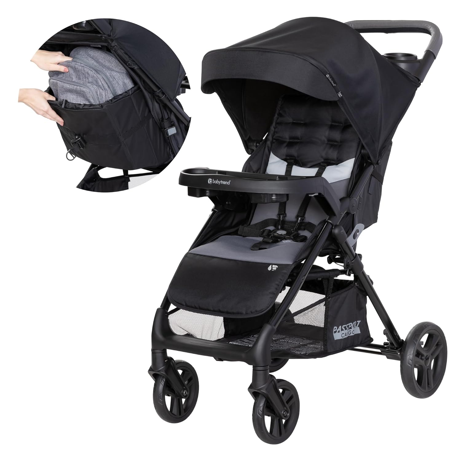 Baby Trend Passport® Cargo Stroller, Fieldstone Grey - 1