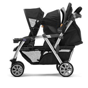 Chicco Cortina Together Double Stroller - Minerale, Black-Silver - 4