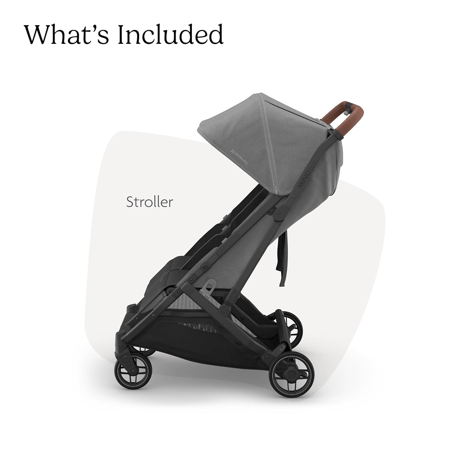 UPPAbaby Minu Duo Side-by-Side Double Stroller - Lightweight + Compact Design for Travel - Easy Fold- From Birth to Toddler - Independent Recline -Greyson - 3