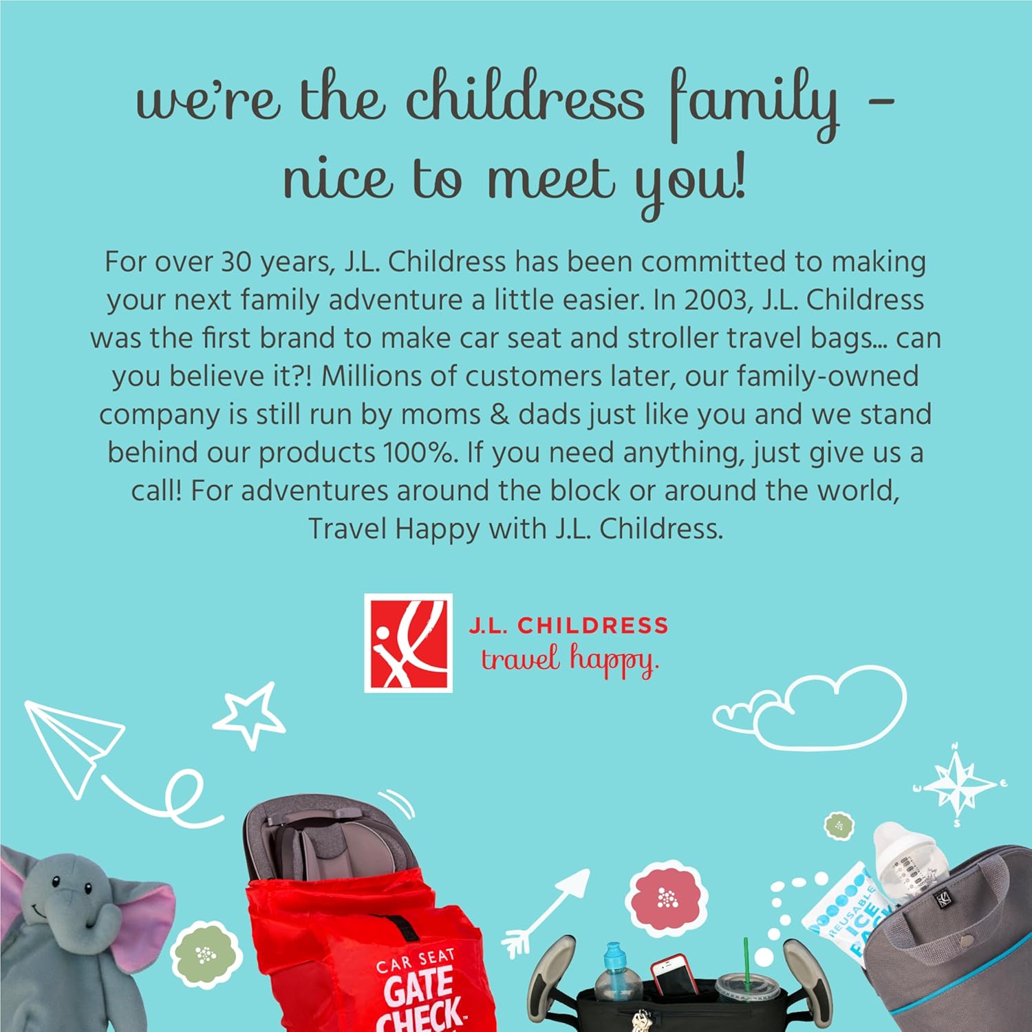 J.L. Childress Padded Compact Travel Stroller Bag for Airplane - Fits Most Compact-Fold Single Baby Strollers, AirTag Compatible, Black, Expands from 21"W x 23"H x 7"D to 21"W x 23"H x 11"D - Image 3